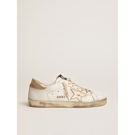 Men's Super-Star with gold sparkle foxing and lettering