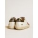 Men's Super-Star with earth-brown suede star and dark green leather heel tab