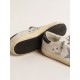 Super-Star in pale silver mesh with light blue suede star