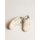 Men's Super-Star with ice-gray suede star and green leather heel tab