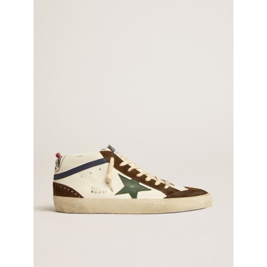 Mid Star with green leather star and blue leather flash