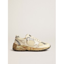Men’s Dad-Star in beige nappa and nylon with white leather star
