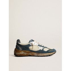 Men’s Dad-Star in petrol-blue suede with white leather star