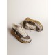 Men’s Running Sole LAB in brown fabric and pony skin