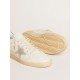 Ball Star with ice-gray suede star and blue leather heel tab
