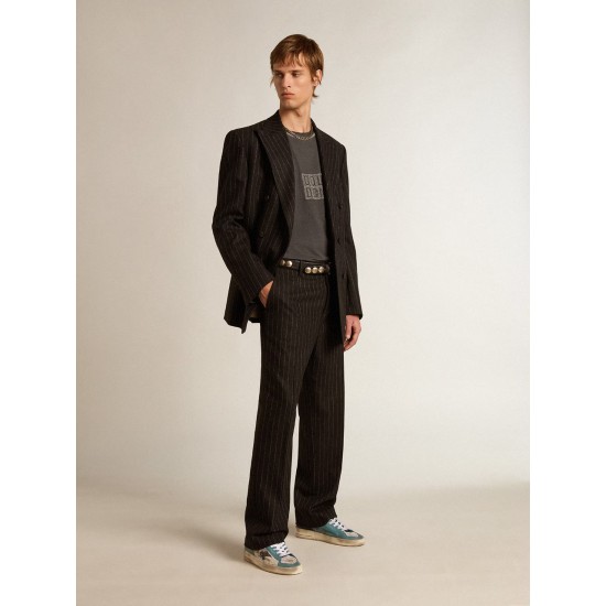 Men's Stardan in distressed mesh and petrol-colored upper