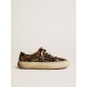 Men's Space-Star in leopard print pony skin with black star and heel