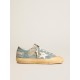 Super-Star in light blue mesh and nylon with white leather star