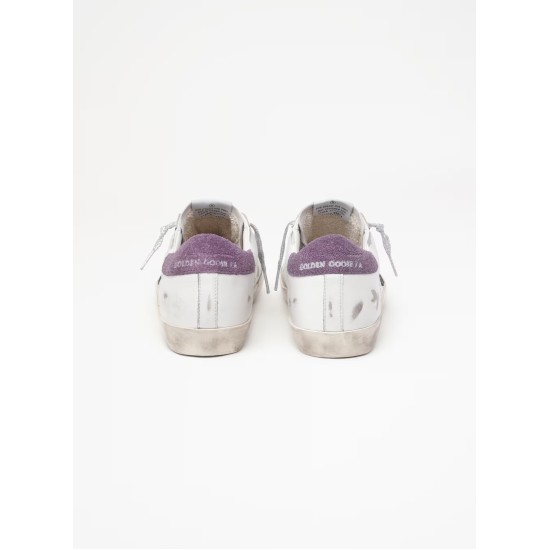 Super-Star with green snake-print suede star and purple heel tab