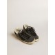 Women’s Super-Star in black Swarovski crystals with black suede star