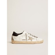 Super-Star with black heel tab and metal stud lettering