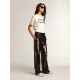 Women's Super-Star with silver star and brown glitter heel tab