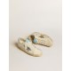 Super-Star in white leather and suede with silver and gold leather star