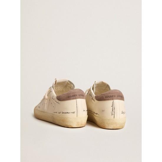 Women's Super-Star in nappa leather with perforated star and suede heel tab