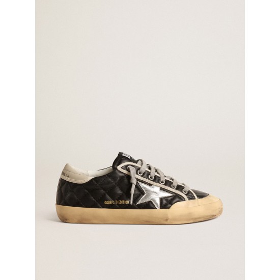 Super-Star Penstar LTD in black matelassé nappa with silver star