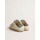 Super-Star Sabots with platinum star and ice-gray suede tongue