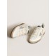 White Ball Star with a Swarovski crystal star and heel tab