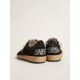 Ball Star in black mesh with black suede star