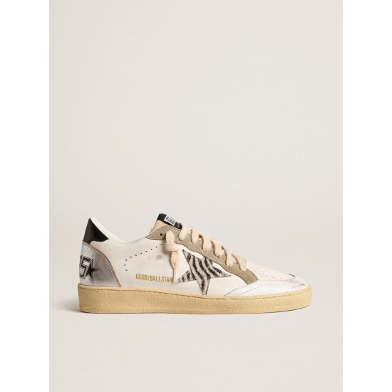 Ball Star LTD with zebra-print star and metallic leather insert