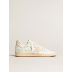 Women’s Ball Star LTD CNY in white leather with ivory star
