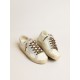 Hi Star LTD in leather with light blue leather star and heel tab
