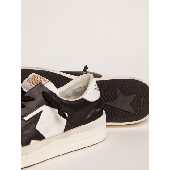 Women's Stardan in white and black leather