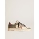 Women’s Stardan LTD in gray leather with a pink leather star and heel tab