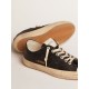 Women’s V-Star in black nappa leather with a black leather star