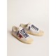 Women's V-Star LTD in silver metallic suede with red suede star