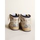 Women's Sky-Star in cream-colored nylon and white leather