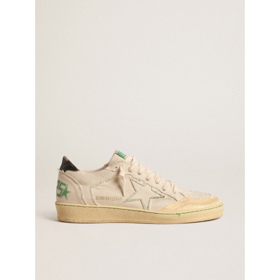 Ball Star LTD with vanilla canvas star and leather heel tab