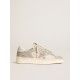 Stardan in gray nappa leather and white mesh with gray leather star