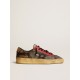 Women's Stardan LAB in mesh with black leather inserts and leopard heel tab