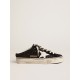 Super-Star Sabots in black glitter with white bio-based star