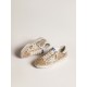 Hi Star LTD in bronze jacquard fabric with ice-gray suede star