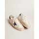 Woman's white bio-based Hi Star LTD with black bio-based star and heel tab