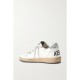 Ball Star distressed glittered leather sneakers