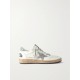 Ball Star distressed glittered leather sneakers