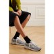 Dad-Star distressed leather-trimmed mesh and suede sneakers