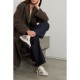 Super-Star distressed calf hair-trimmed nubuck and suede sneakers