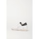Superstar distressed glittered leather sneakers