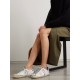 Superstar distressed metallic leather sneakers
