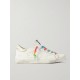 Superstar perforated distressed leather sneakers
