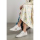 Super-Star embellished distressed glittered leather sneakers